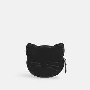 Coach Black Cat Coin Case - NWT